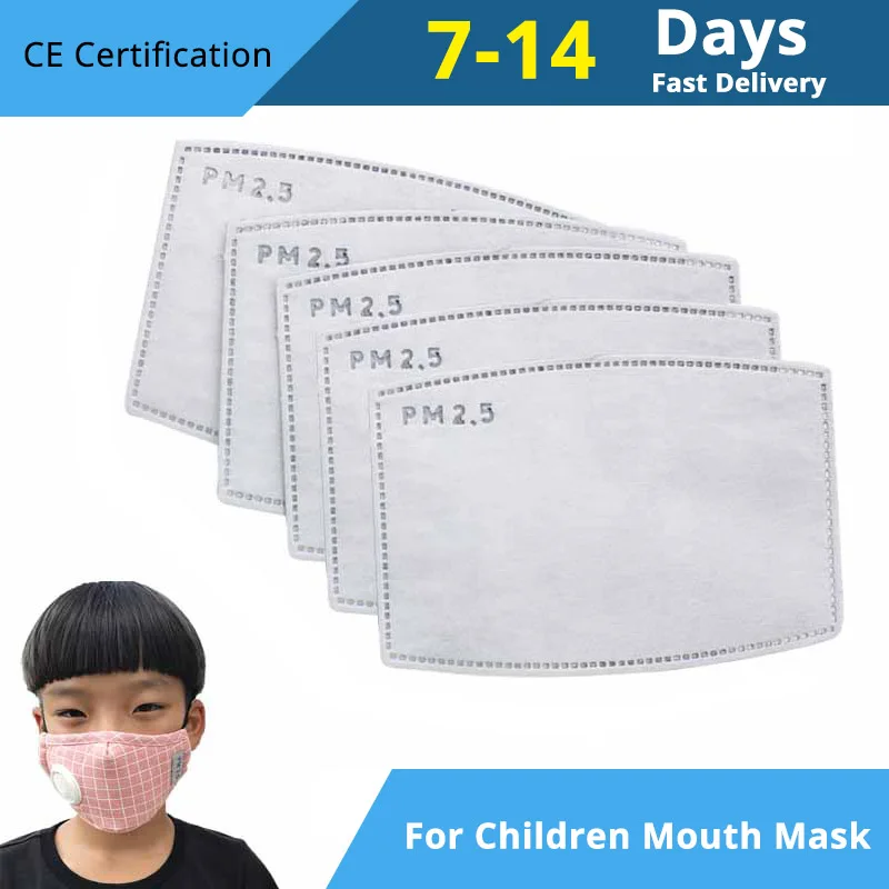 

Cotton Filter Paper Mask Kids Protiction Pm2.5 Anti-Virus Mouth Mask Anti Dust Activated Carbon Filter Paper Mask Children Mask