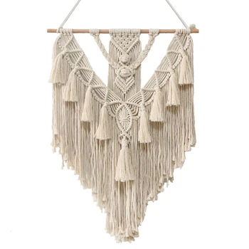 

Bohemian Chic Macrame Wall Hanging Tapestry Mandala Wall Decor Boho Woven Knitted Tapestries Home Decoration Bohemian Tapestry