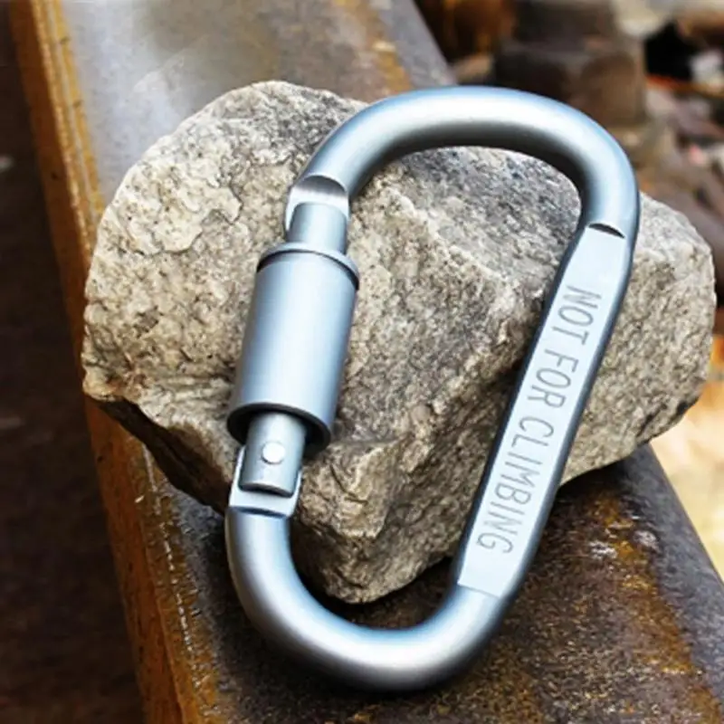 6 шт. D-ring Многофункциональный Карабин Открытый Кемпинг Пешие прогулки алюминиевый D-ring защелкивающийся зажим замок Пряжка крюк горный альпинистский инструмент