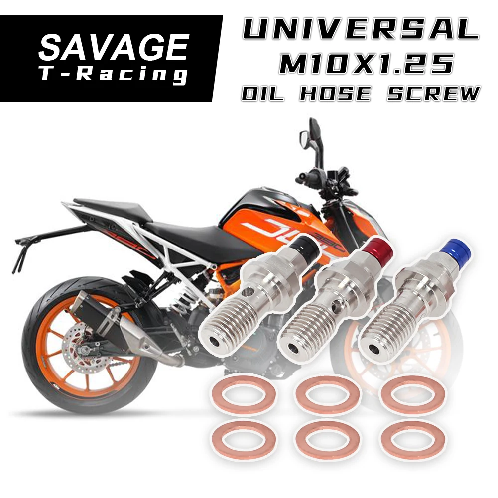 

Universal M10x1.25 Brake Cylinder Oil Hose Screw Motorcycle Accessories Banjo Bolt CNC Stainless Steel Air Cap Tubing Screws