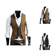 

Classic Excellent Craftsmanship Slim Fit Layered Business Gentlemen Male Waistcoat for Party Suit Vest Formal Waistcoat