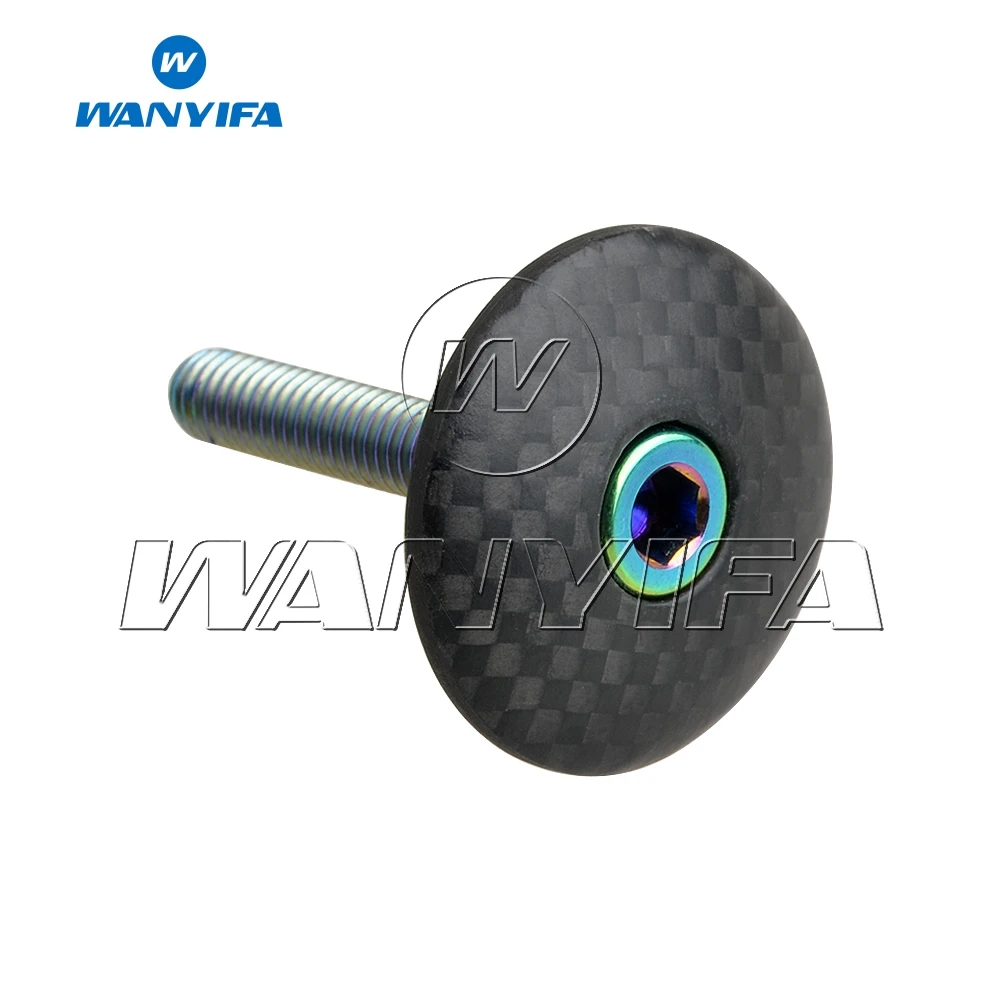 Matte rainbow Титановый "Wanyifa" Болт глянцевая/матовая Кепки+ M6x35mm велосипеда многоцветный болт - Цвет: Matte rainbow