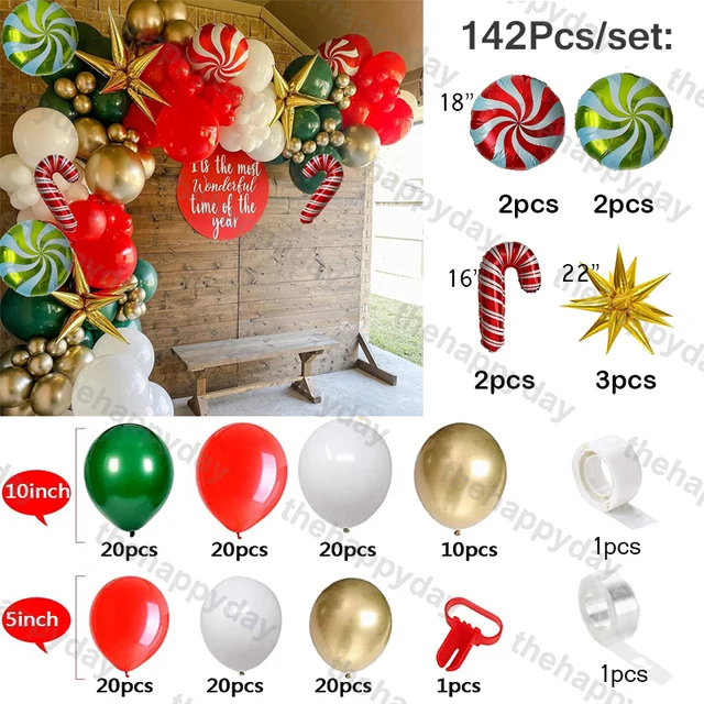 Kit de ballons en forme d'arche de noël, 97 pièces, guirlande en aluminium,  étoile explosive, décorations pour fête de noël et nouvel an, à faire  soi-même - AliExpress