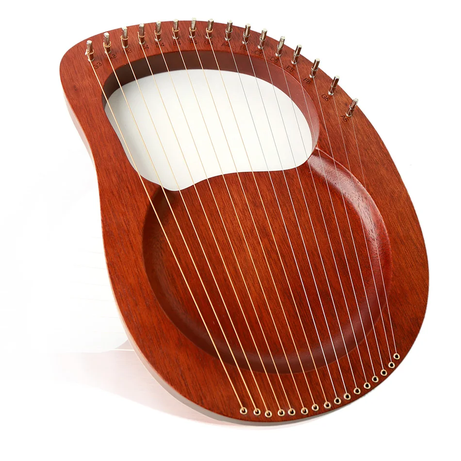 

NEW 16/10-String Wooden Lyre Harp Metal Strings Solid Wood String Instrument with Bag Metal Strings