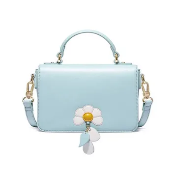 

New Style All-match Shoulder Bag Messenger Bag Simple Pendant Flower Portable Square Sling Bag