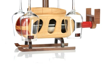 

Creative wine rack decoration glass upside down European creative solid wood home