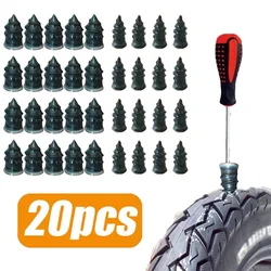 Clous de réparation de pneus sous vide, 20 pièces, pour voiture, moto, Scooter, vélo, sans chambre à air, caoutchouc, métal, clous de réparation de perforation, outils et accessoires 