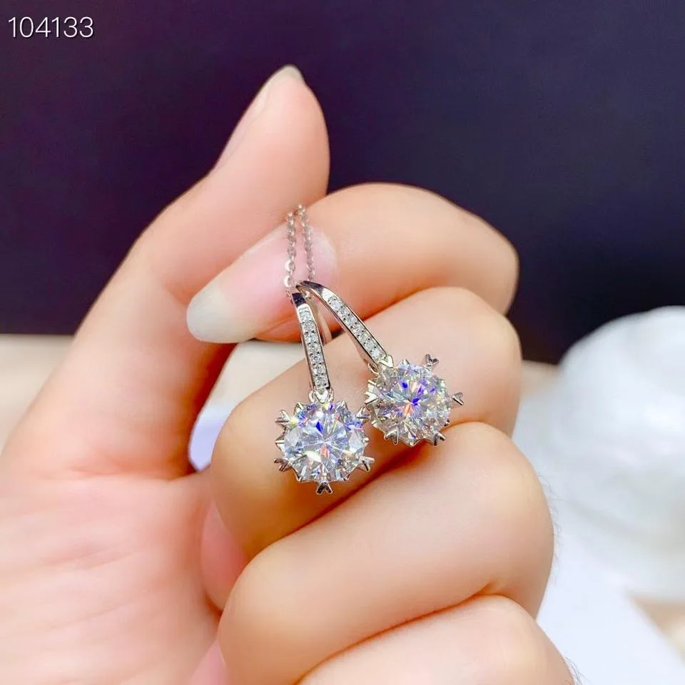 Moissanite популярный стиль рекомендации женские ушные ногти 925 пробы серебро высокая