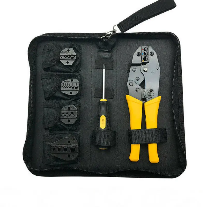 

Hand tool sets Electrician crimping pliers cold terminal crimping pliers 30jn set 4pcs jaws insulation crimping pliers