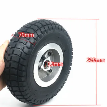 

1pc Electric Tricycle Rear 9*3.50 - 4 Pneumatic Tire Set Aluminum Alloy Wheel