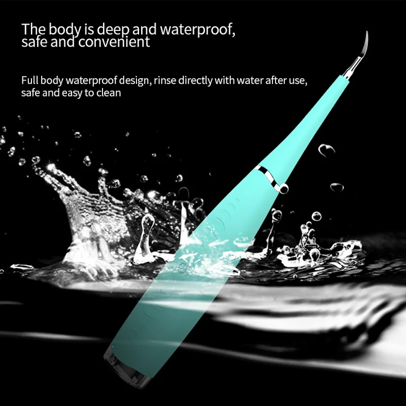 Online Ultraschall Zähne bleaching reinigung gerät wiederaufladbare dental flosser Wasserdichte elektrische zahn reiniger zahnstein entferner