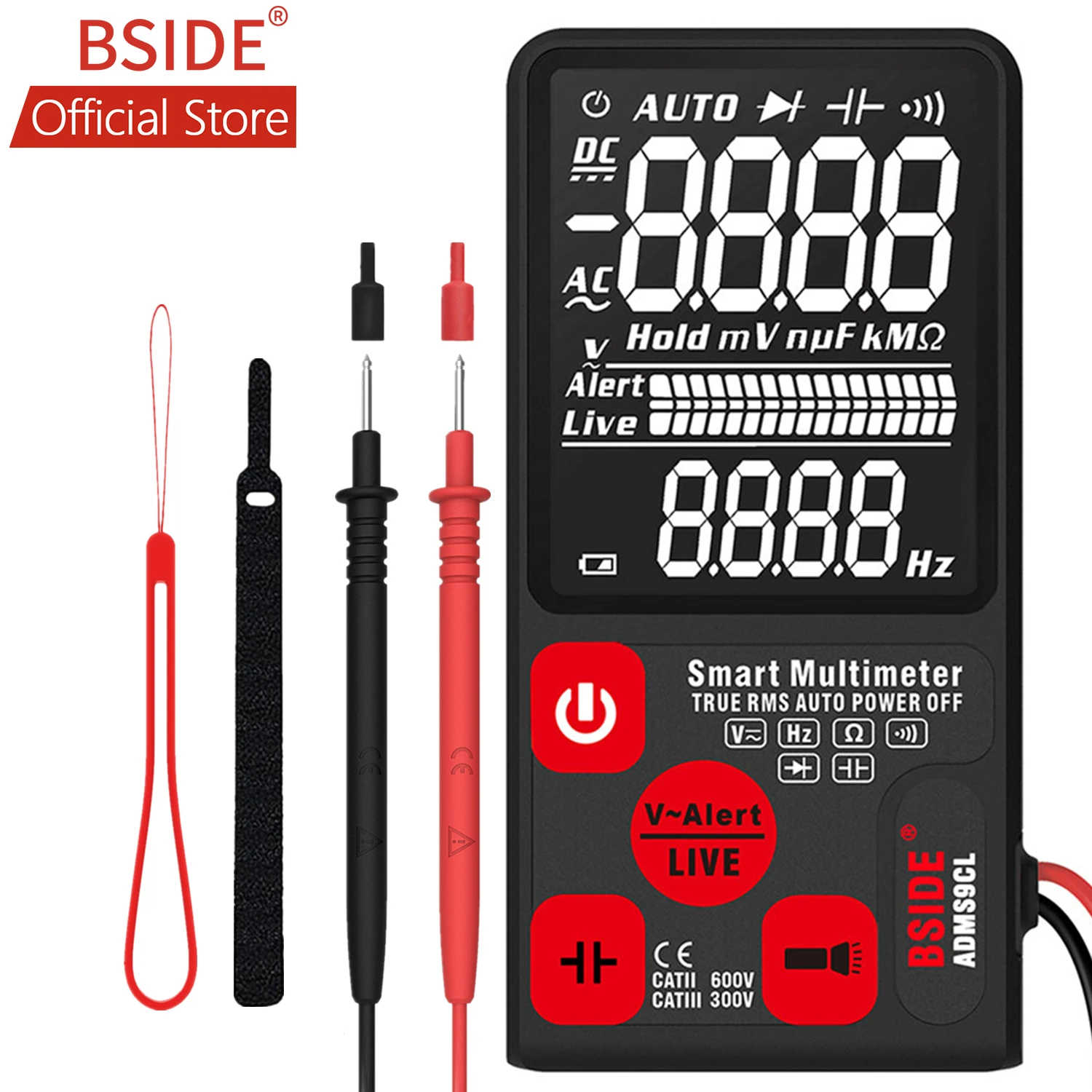 Цифровой мультиметр BSIDE ADMS9CL EBTN 3 5 дюймовый ЖК дисплей линейный 9999 отсчетов TRMS