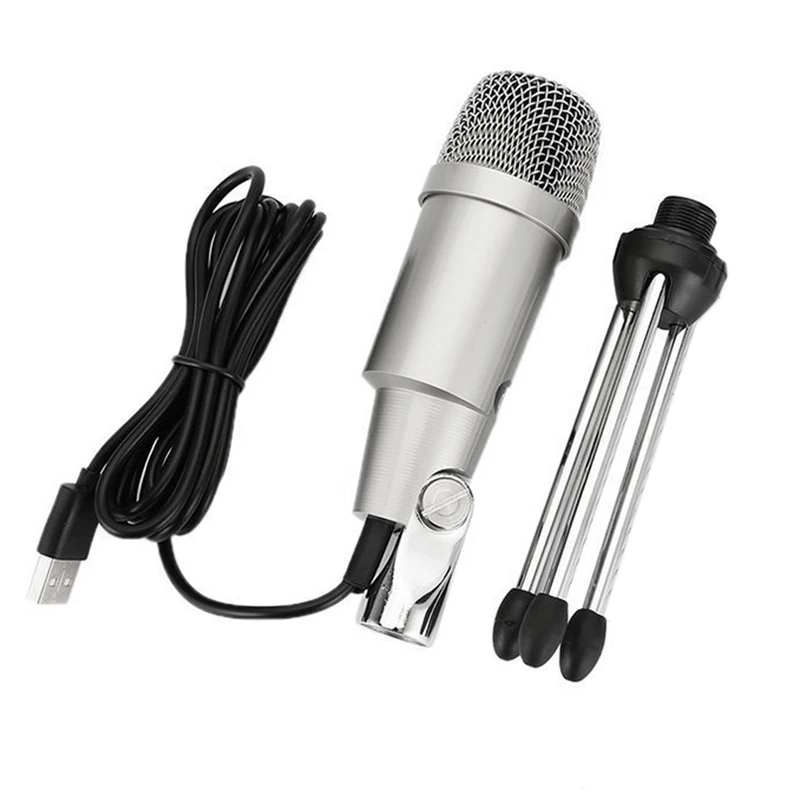 FULL-C-330 USB микрофон Микрофон для караоке пластиковый и металлический конденсатор микрофон в форме сердца