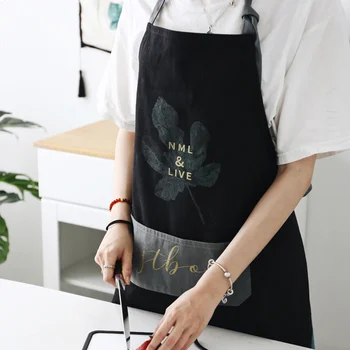 

1Pc Kitchen Cooking Apron New Brief 100% Cotton Apron Unisex Baking Apron Christmas Apron Coffee Shop Restaurant Apron