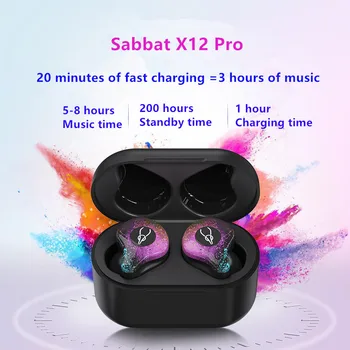 

2020 Sabbat X12 Pro Tws Wireless Headphones Bluetooth 5.0 Earphone Hifi Stereo Headset Sport IPX5 Waterproof Wireless Earphone