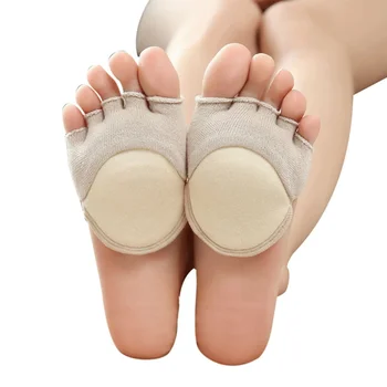 

1Pair Cotton Half Insoles Pads Foot Care Insoles Forefoot Pain Relief Massaging Gel Metatarsal Toe Support Pads