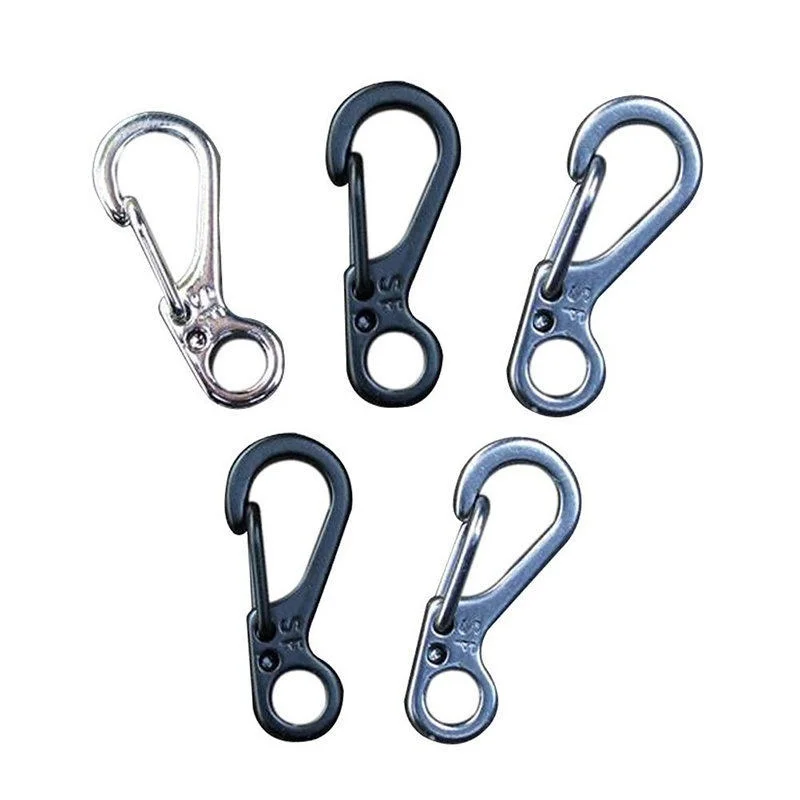 

1Pc/2Pcs/5Pcs/10Pcs/Lot Keychain Spring Clasps Climbing Carabiners Camping Bottle Hooks Paracord Tactical Survival Gears THJ99