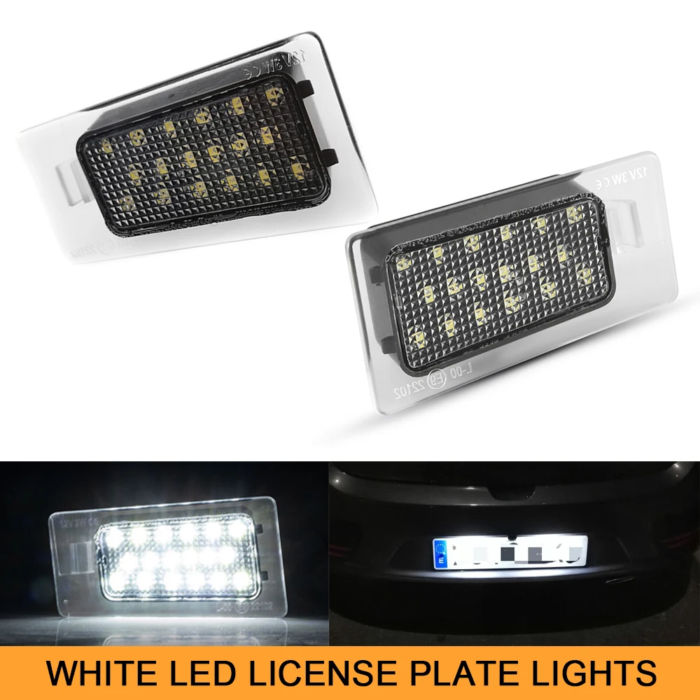

White LED Number License Plate Light No Error For Hyundai Solaris Sedan HCR Elantra Avante Kia KX3 Ceed Cerato Forte MK3