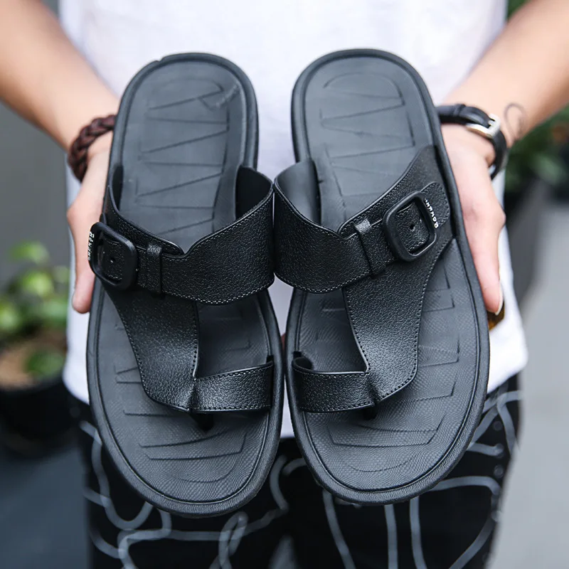 

Summer Trend Outdoor Flip-flops 2019 New Style Korean-style Buckle Peep-Toe Casual Sandals Foot Covering Lazy Shoe