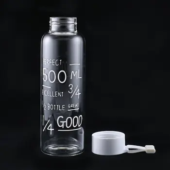 

Portable Size 600ML Breakproof Glass Water Bottle Outdoor Travel Leak-proof Sport Drinking Water Bottle Drinkware Tools