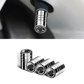 

4Pcs Metal Wheel Tire Valve Caps Stem Case For Mercedes benz A B R G Class GLK GLA w204 W251 W463 W176 Car Styling