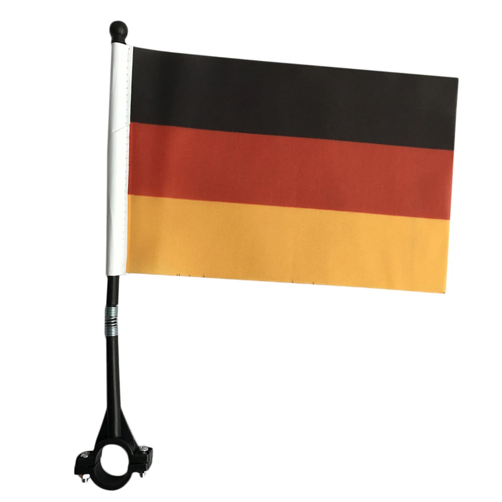 Universal Mini National Flags  for Bike Scooter Motorcycle Handlebar Mounted Cyclists Safety Banner