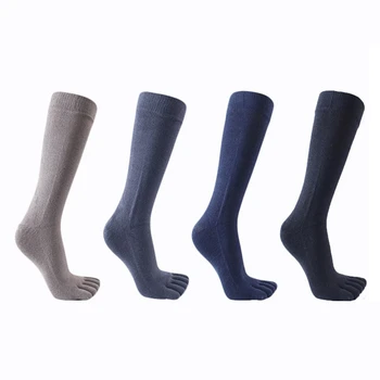 

Men's Long Tube Five Fingers Socks Business Cotton Breathable Toe Socks High Quality Socks meias calcetines skarpetki