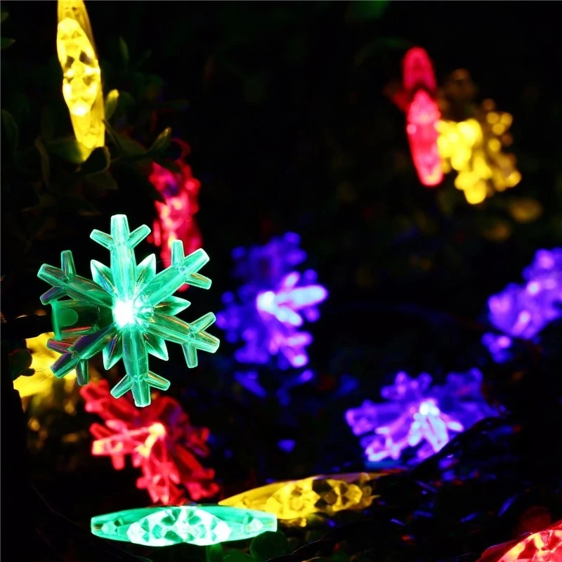 Светодиодный гирлянда из снежинок светильник 2 м/5 м/10 м светодиодный Сказочный светильник Рождественский свадебный декоративный светильник