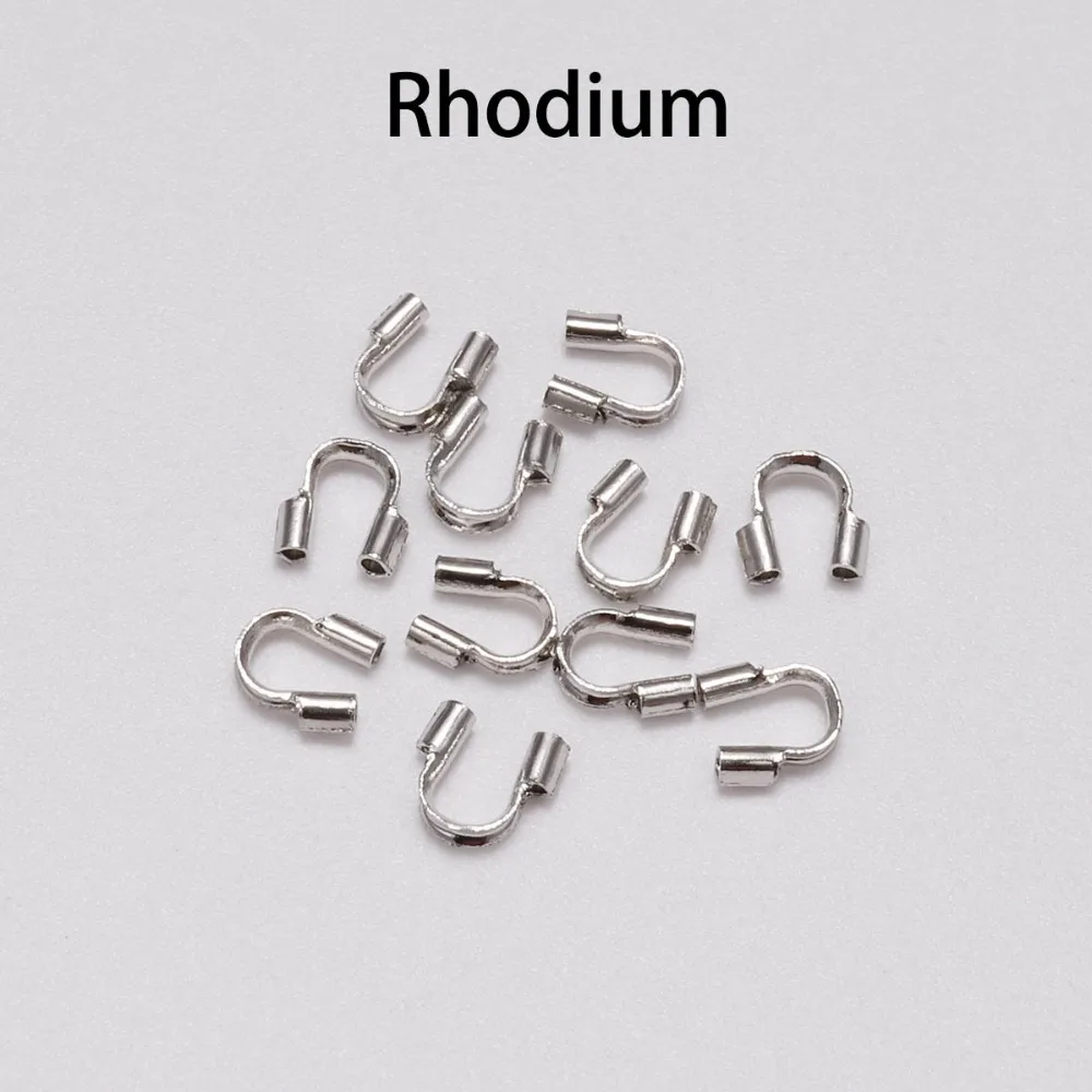 30-100pcs 4.5x4mm Wire Protectors Wire Guard Guardian Protectors loops U Shape Accessories Clasps Connector For Jewelry Making