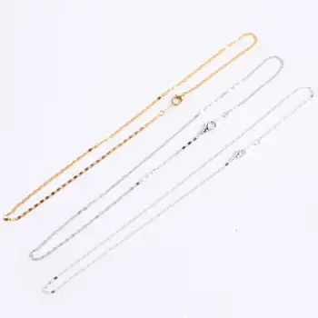 

12Pcs/Lot 1.6mm 40cm Copper Chain Flat Lobster Clasp Chain Diy Nacklace Bracelet Making Chain For Jewelry Making Supplies