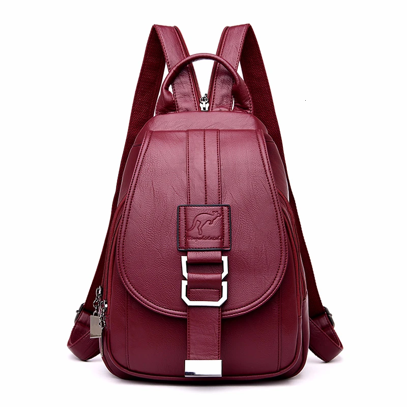 Женские кожаные рюкзаки высокого качества Sac A Dos Femme винтажный рюкзак для женщин рюкзак для путешествий школьные сумки для девочек