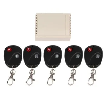 

new arrival 5 PCS Transmitter With 1 Receiver Plastic + Metal Channel 2 CH Working Frequency 433MHz Sensitivity-105 DBm
