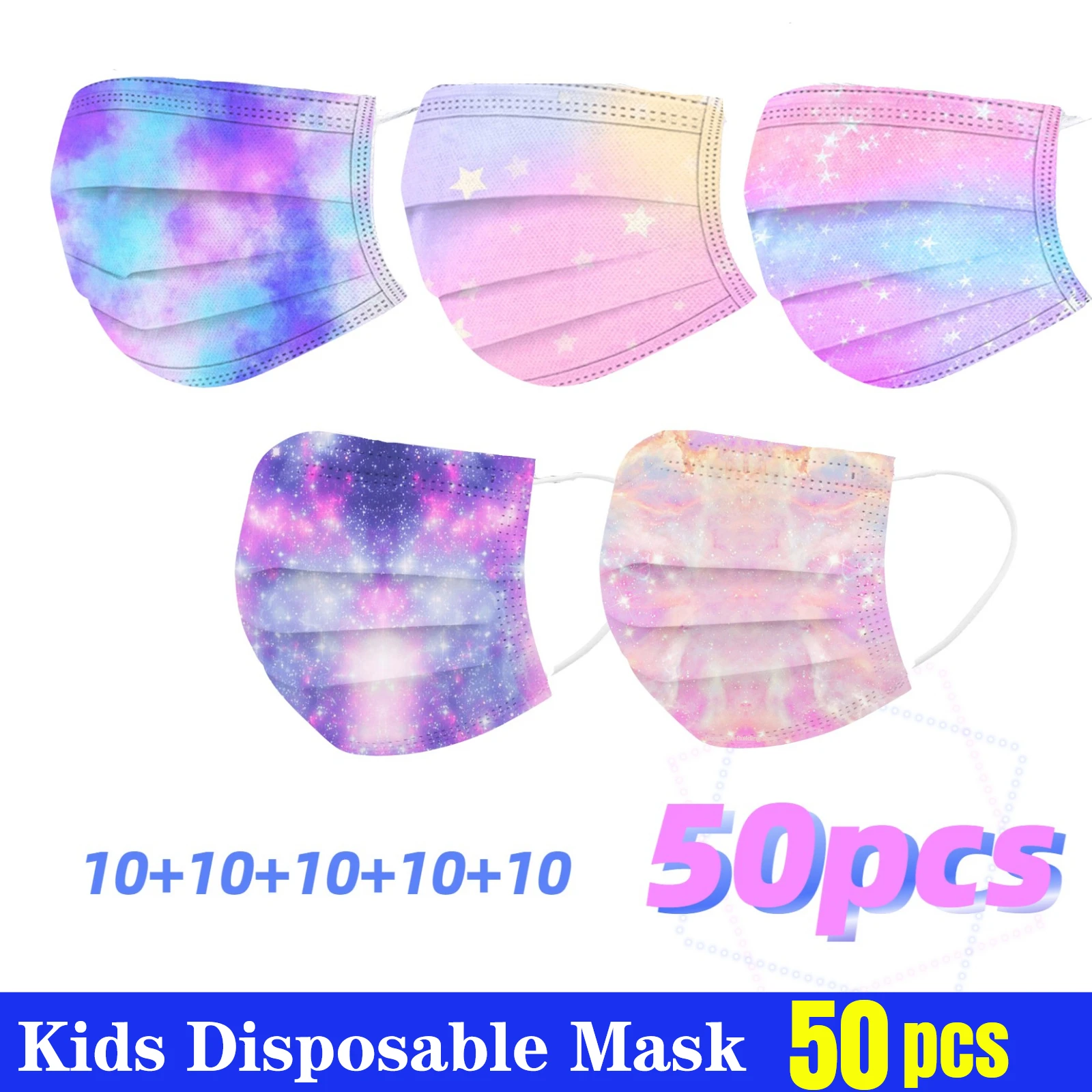 50 шт. одноразовая детская маска с мультяшным Рисунком бабочки для рта детей