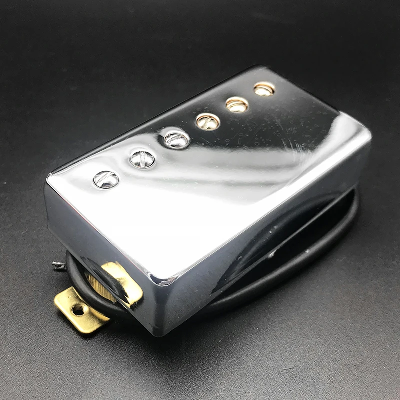 Alnico 5 Humbucker электрогитара пикап хромированная Шея мост Пикап для LP стиль электрическая гитара латунная крышка гитарра пикап