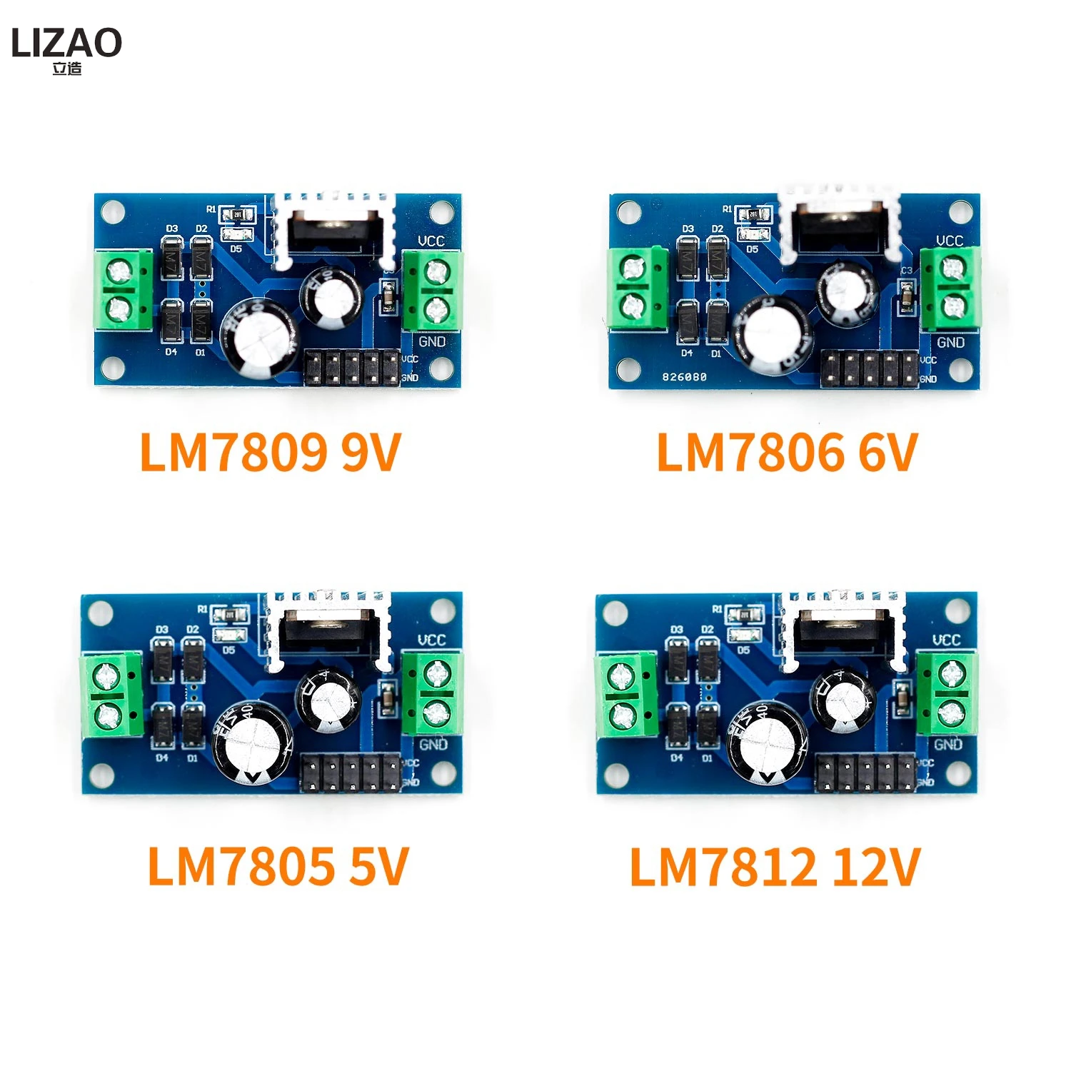 LM7805 LM7806 LM7809 LM7812 DC-AC Three Terminal Voltage Regulator Power Supply Module 5V 6V 9V 12V 