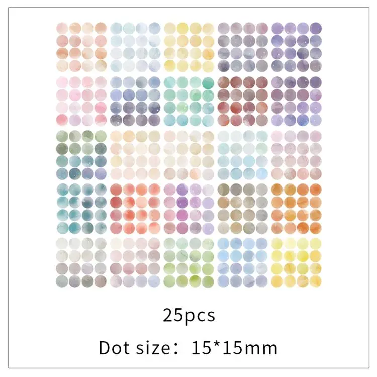 Scrapbooking & Stamps hot 100 Sheets Watercolor Polka Dot Sticker Bullet Journaling Accessories Scrapbooking DIY Color Label Washi Sticker Stationery Gift ink stamps for crafting