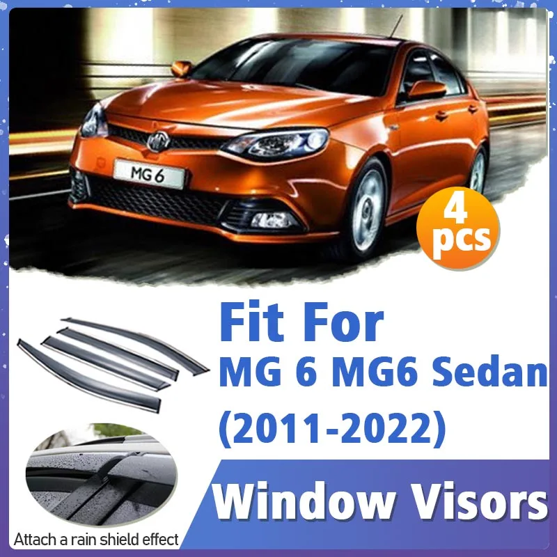 

Window Visor Guard for MG 6 MG6 Sedan 2011-2022 Vent Cover Trim Awnings Shelters Protection Sun Rain Deflector Auto Accessories