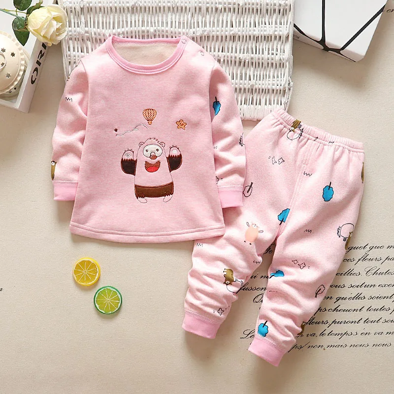 Autumn Children Clothing Girls Cartoon Casual Sports T-shirt Pants 2pcs/Set Winter Infant Outfit Kids Clothes Suit Tracksuits