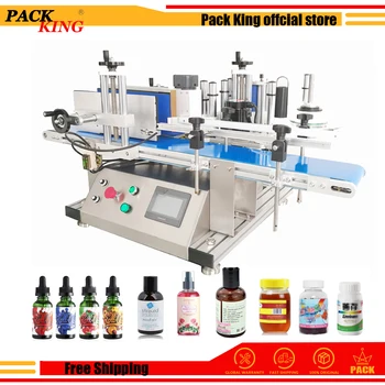 

Table Fully Automatic Round Bottle Labelling Machine Deskatop Type Labeller Plastic Can Glass Wine Bottle Labeling Full Auto