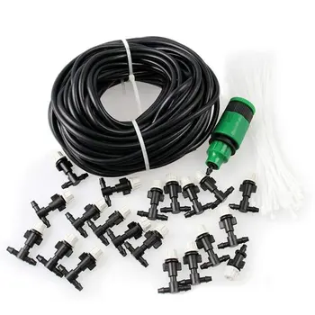

Misting Cooling System 66 Feet Leak Proof Misting System with 20 Pcs Mist Nozzle and Quick Coupling for Outdoor Patio Garden Hom