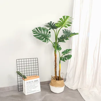 

A Generation of Fat Indoor Artificial Plant Back of Turtle Tree Flowers Potted Plant Living Room Home Imitative Tree Back of Tur