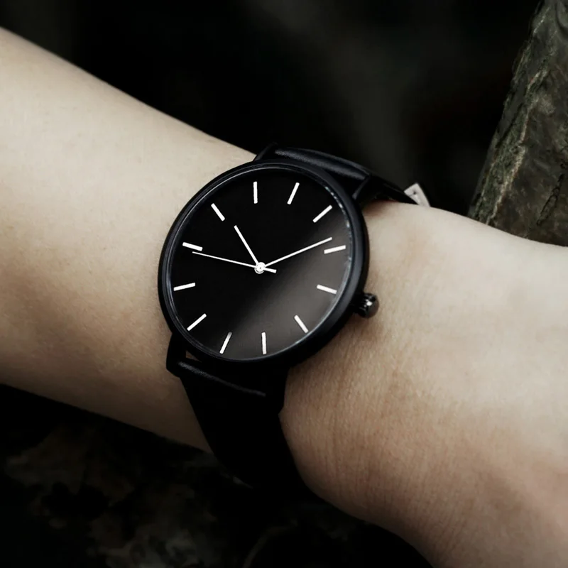 Enmex style lady gift  wristwatch Brief vogue simple stylish Black and white face elegant quartz clock fashion lady watch