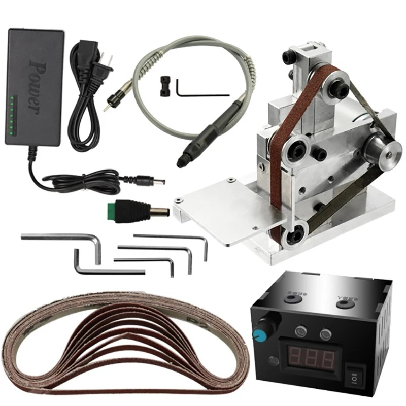 

Us Plug,Multifunctional Grinder Mini Electric Belt Sander Diy Polishing Grinding Machine Cutter Edges Sharpener Belt Sander Sand