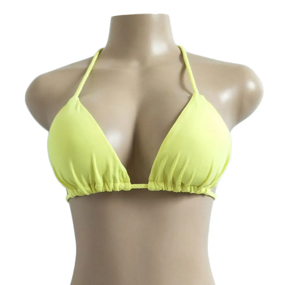 Комплект бикини, бюстгальтер, молочный шелк, дышащий, для плавания, для женщин, для пляжа, путешествий, Sunmmer, купальник из полиэстера - Цвет: Yellow