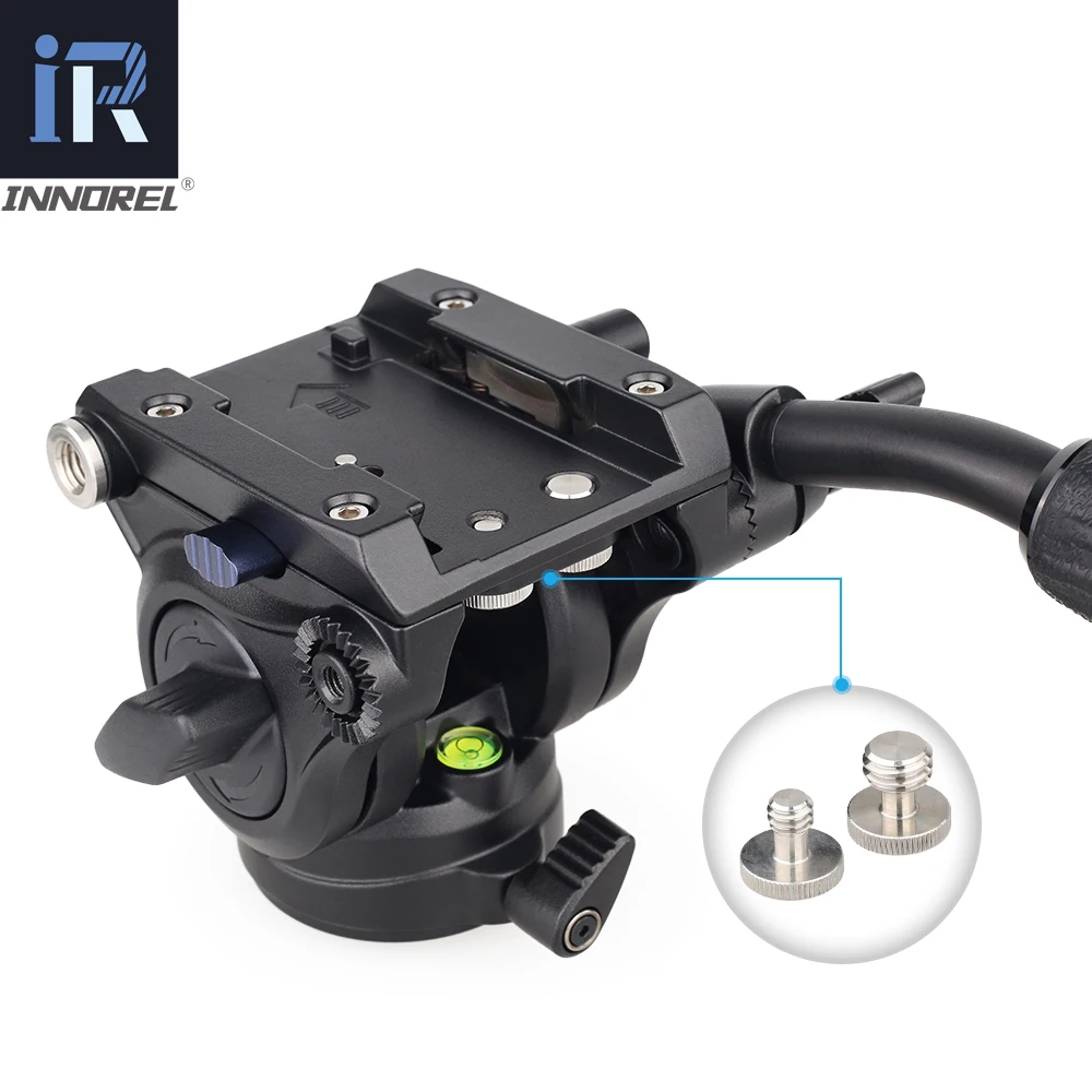  F60 Panoramic Hydraulic Camera Tripod Head adjustable Handgrip Video Fluid Head for Monopod Slider 