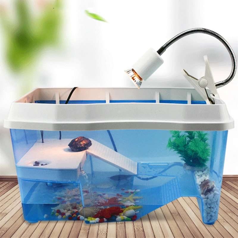 

Small Large Turtle Tank Amphibious Tank with Drying Platform To Raise Turtle Special Cylinder Brazilian Tortoise Cylinder