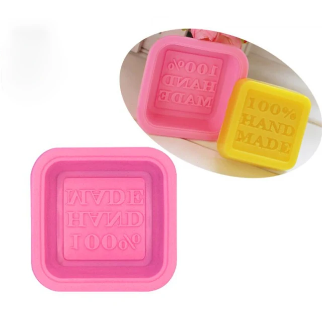3D Négyzet Alakú Forma Kialakítás Kézzel Készített Diy Szilikon Penészszappan Penész Fondant Sütemény Díszítő Szerszámok Szappan Készít - Image 3