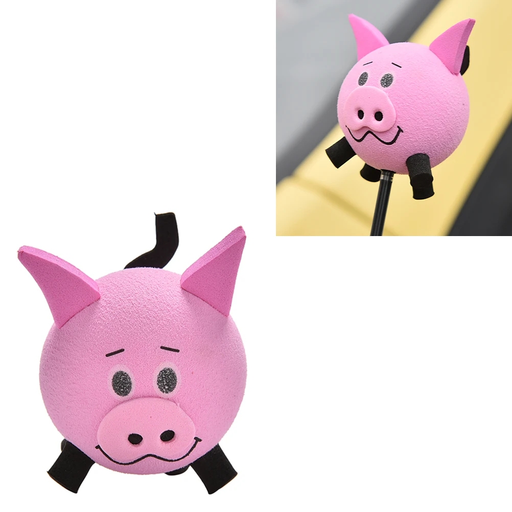 1 Pc Fashion Women Car Inner Accssories Cute Pig Eva Decorative Car Antenna Topper Balls Pink