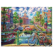 Фото на заказ, полная круглая алмазная живопись, вышивка крестиком, город страз, алмазная вышивка «сделай сам», наборы алмазной мозаики, подарок на Хэллоуин