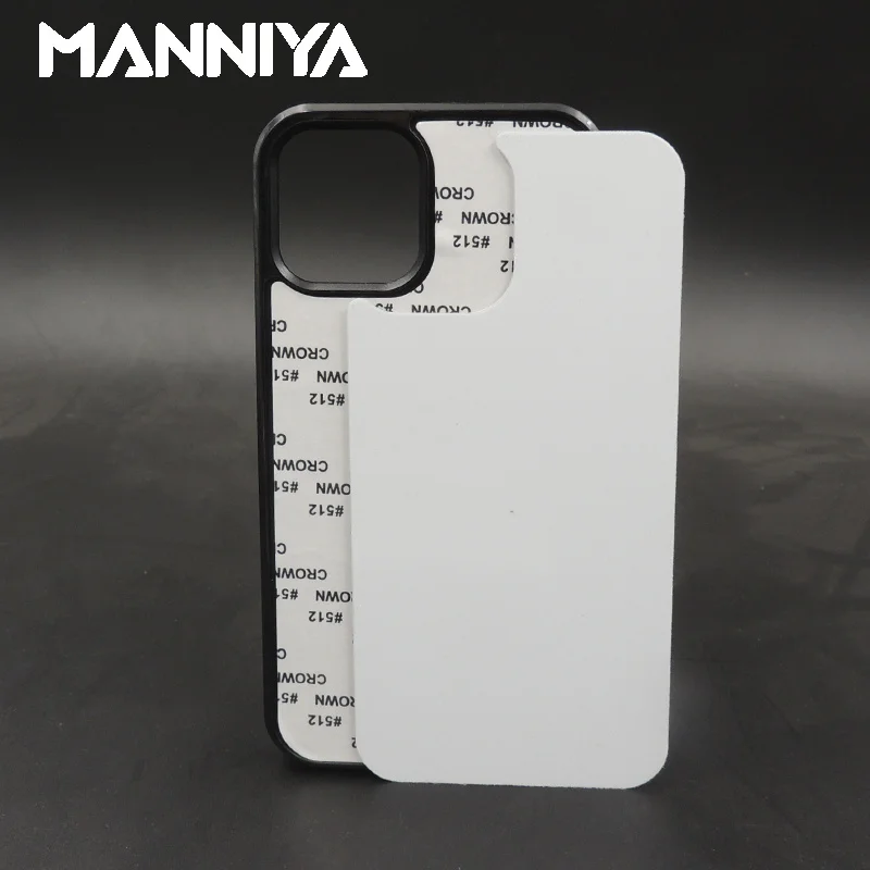 MANNIYA for iphone 15 plus 15 pro max Blank 2D Sublimation TPU+PC rubber phone Case cover with Aluminum inserts 10pcs/lot 4